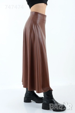 Кожена пола 3ХЛ, нова, снимка 2 - Поли - 53044631