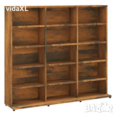 vidaXL Етажерка за дискове опушен дъб 102x23x89,5 см инженерно дърво（SKU:815483, снимка 1 - Други - 46105194