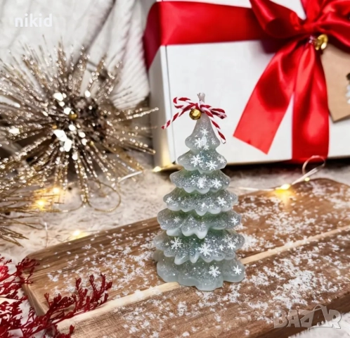 3D сет Коледни Автобус и елха силиконов молд форма фондан шоколад гипс свещ смола декор, снимка 4 - Форми - 52843930