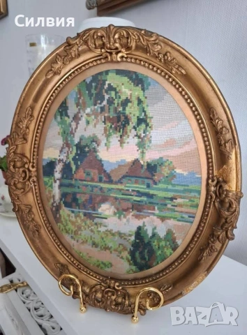 Стар гоблен , снимка 2 - Гоблени - 53145646