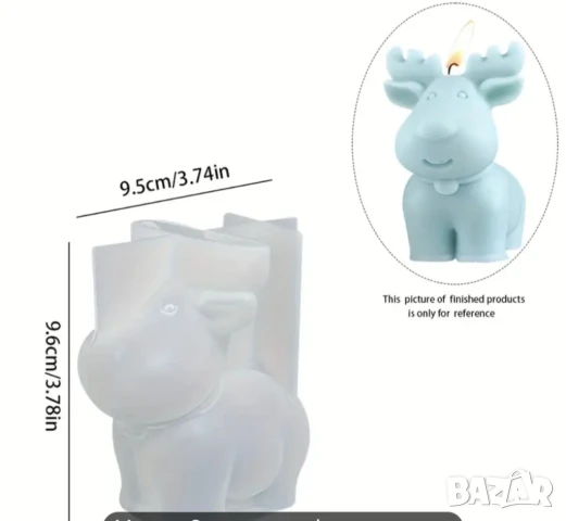 Молд коледен елен, снимка 5 - Форми - 50635543