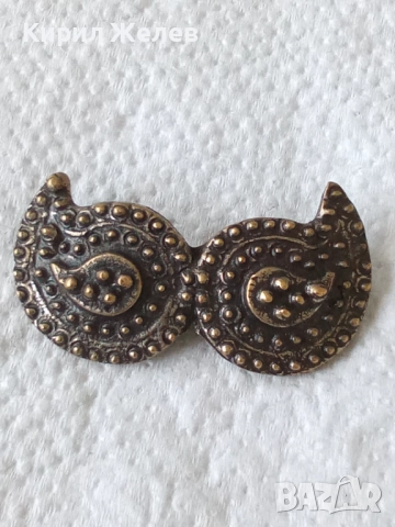 Стара брошка пафти бронзов накит 52547, снимка 7 - Антикварни и старинни предмети - 52811008