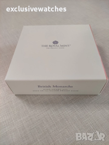 Британски монарси Крал Хенри VIII 2023 Великобритания 1 унция Сребърна монета Proof , снимка 11 - Нумизматика и бонистика - 52151778