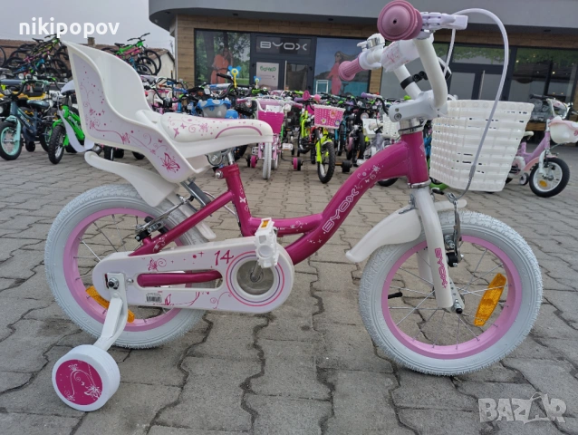 BYOX Велосипед 14" FLOWER розов, снимка 12 - Велосипеди - 53534401