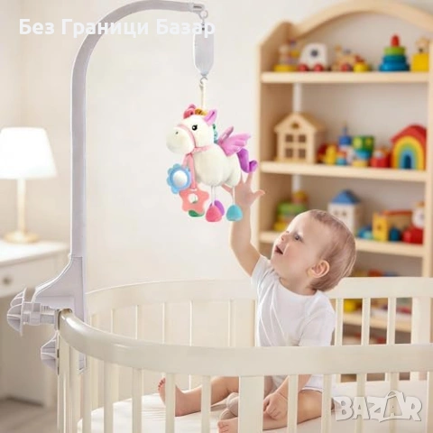 Нова Сензорна бебешка играчка конче за количка с дрънкалка и огледало, снимка 8 - Плюшени играчки - 53822695