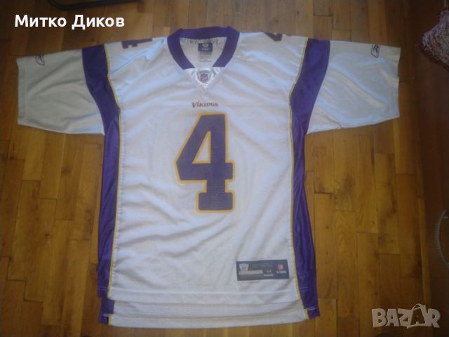 Brett Favre Minnesota Vikings NFL тениска №4 Reebok американски футбол размер M, снимка 1 - Други спортове - 45795938