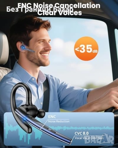 Нова Безжична Bluetooth слушалка с шумопотискане и 72 часа време за разговор шофиране, снимка 2 - Bluetooth слушалки - 52080946