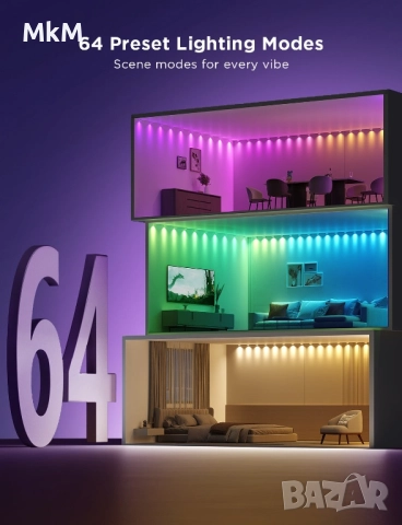 Govee RGBIC String Downlights, снимка 9 - Лед осветление - 52368611