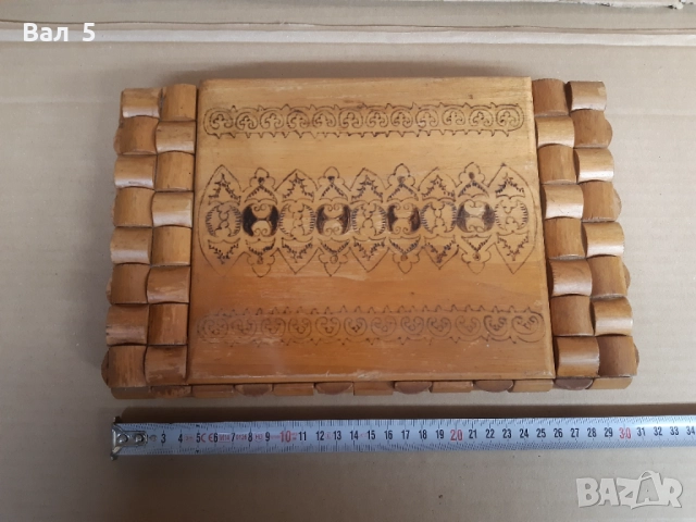 Стара дървена интересна кутия за бижута, снимка 2 - Антикварни и старинни предмети - 52401027