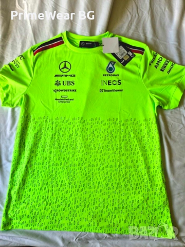 Mercedes AMG Petronas F1 тениска L – Оригинал, снимка 2 - Тениски - 52511622