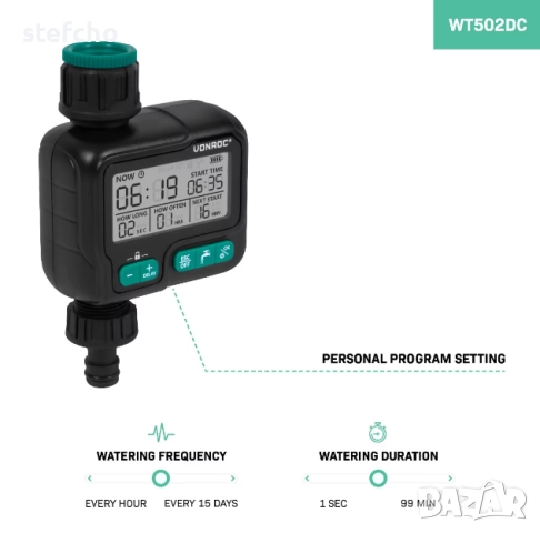Водомер и механичен таймер за вода КОМПЛЕКТ, снимка 7 - Градинска техника - 52288284