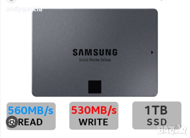 SAMSUNG 870 QVO, 1TB, SATA III, 2.5 inch Solid State Drive (SSD) диск ссд лаптоп настолен