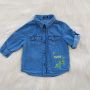 Дънкова риза за бебе 3-6 месеца, снимка 1 - Бебешки блузки - 45328205