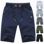 Мъжки къси панталони с шнур с еластична талия и джобове, 6цвята , снимка 1 - Къси панталони - 39223637