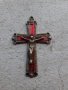 Стар бронзов кръст с емайл, снимка 2