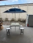 Комплект сгъваема маса с вградени 4 стола за къмпинг,риболов,пикник,туризъм, снимка 6
