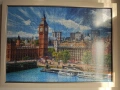 ​Картина от пъзел 500 ч. - Лондон (Биг Бен) в бяла рамка със стъкло, снимка 3
