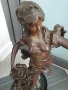 47см-4кг Moreau ЦАМ статуетка/стара френска скулптура/фигура на жена с ангел-херувим, снимка 8