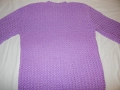 Лилава блуза ръчно плетиво, Л-ХЛ размер, снимка 11