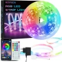 HOVVIDA LED лента 5 м, 30 светодиода/метър, 1 x 5 м, 150 светодиода, RGB LED лента , снимка 1