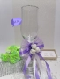 Подвижна украса за шампанско, за чаши, за свещи в лилаво., снимка 10