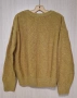 РАЗКОШЕН пуловер с плетеници в цвят горчица, снимка 4