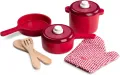 Дървен комплект за готвене Melissa and Doug тенджери и тиган, снимка 4