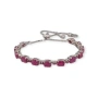 Сребърна гривна с нежен розов рубин от Тайланд, снимка 9