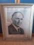 Портрет на Тодор Живков в дървена рамка, ретро, снимка 7