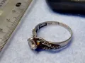 ПРЕКРАСЕН ФИН СКЪПОЦЕНЕН ПРЪСТЕН СРЕБРО 925 с БЛЕСТЯЩ ФИАНИТ в ЦЕНТЪРА и НАТУРАЛНИ ЦИРКОНИ 47586, снимка 4