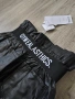 Нов чер кожен панталон с ластик на намаление, снимка 3