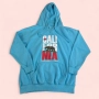 Суитшърти с качулка и ретро надпис с надпис Californian flag размер L, син., снимка 1
