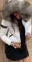 Дамско бяло зимно яке Philipp Plein с пух, снимка 2