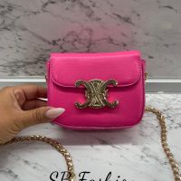 Celine мини чанта реплика неоново розово, снимка 6 - Чанти - 45741108