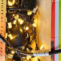 Светеща LED завеса със 120лед светлини, 3м дължина и черен кабел, висулки 60/40/30, влагоустойчива. , снимка 6 - Лед осветление - 45675554