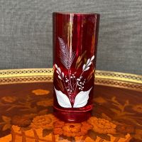 Кристална ваза - ръчно изрисувана, снимка 1 - Вази - 45297639