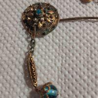 Възрожденски сребърен накит с позлата - Игла за коса, снимка 17 - Други ценни предмети - 45216489