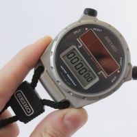 Vintage Seiko S025-6000 Stop Watch Solar Battery хронометър слънчева батерия, снимка 5 - Мъжки - 45748255
