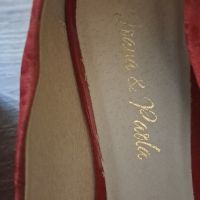 Нови червени обувки естествена кожа, снимка 2 - Дамски обувки на ток - 45915689