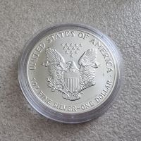 САЩ. 1 сребърен долар. 1992 година. Американски сребърен орел Сребро 0.999., снимка 1 - Нумизматика и бонистика - 45199538