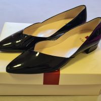 Елегантни лачени обувки с нисък ток Högl №38, снимка 3 - Дамски ежедневни обувки - 45491635