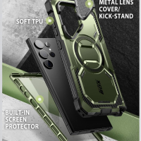 Калъф i-Blason Armorbox за Samsung Galaxy S24 Ultra със стойка за капак на камерата цвят Guldan, снимка 5 - Калъфи, кейсове - 44976303