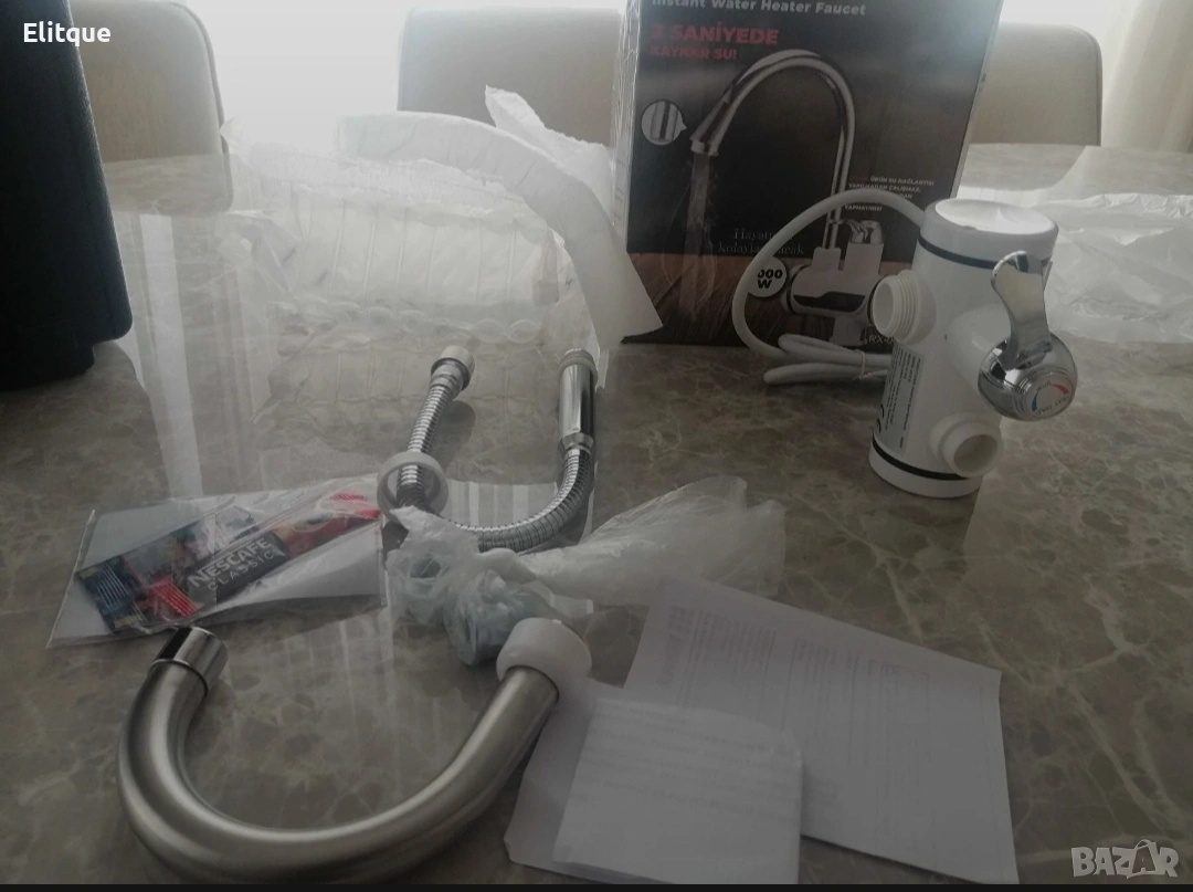 Смесител за вода с нагревател за мигновено загряване – 3000W 🚰, снимка 1