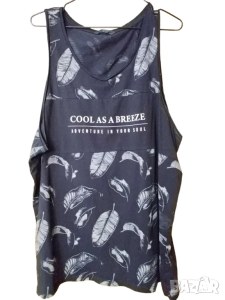 Мъжки потник с флорална апликация LC Waikiki, Черен, XXL, снимка 1