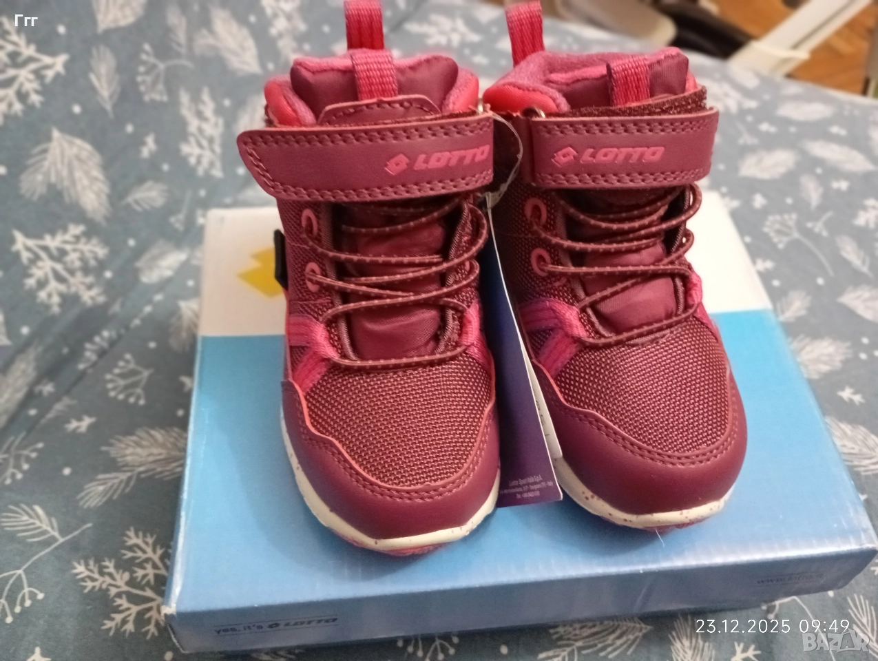 Детски зимни ботуши за момиче Lotto 22 номер, снимка 1