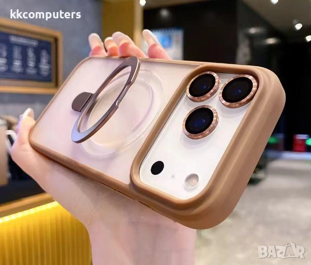 Калъф силикон МagStand Cover + Camera lens / Медно злато / за iPhone 17 Pro 6.3 Баркод : 3132519, снимка 1
