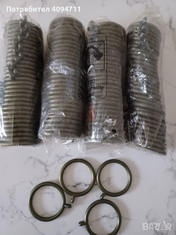  От 1-124 халки с куки за пердета/на брой  .Купете колкото са ви наобходими 20ст./, снимка 1