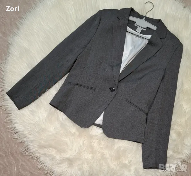СТИЛНО и ЕЛЕГАНТНО сиво сако размер Л/ХЛ, снимка 1