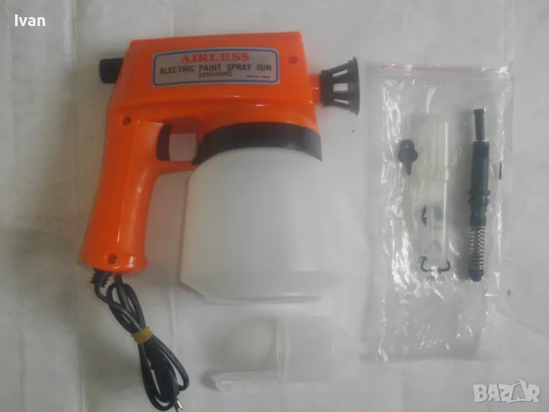 НОВ ЕЛЕКТРИЧЕСКИ БОЯДЖИЙСКИ ПИСТОЛЕТ СТАРО КАЧЕСТВО С РЕЗЕРВНИ ЧАСТИ AIRLESS Made in Taiwan, снимка 1