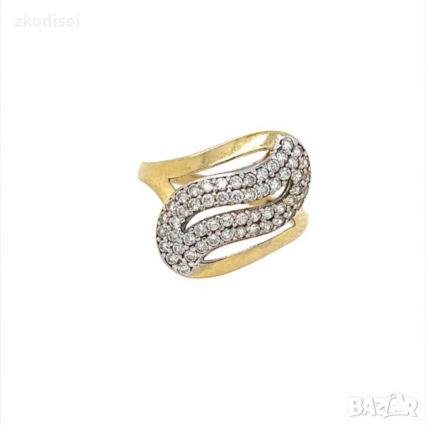 Златен дамски пръстен 2,03гр. размер:51 14кр. проба:585 модел:24743-1, снимка 1